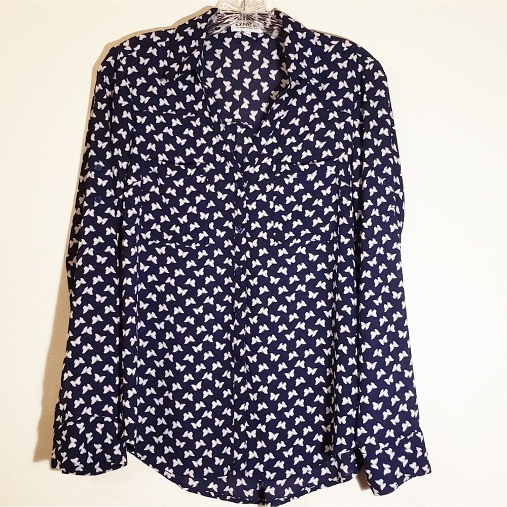 Express Portofino Blouse, Butterfly Print